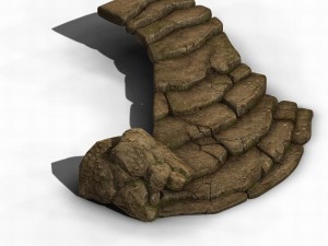 heyang suburbs - stairs - stone staircase 03 3D 모델