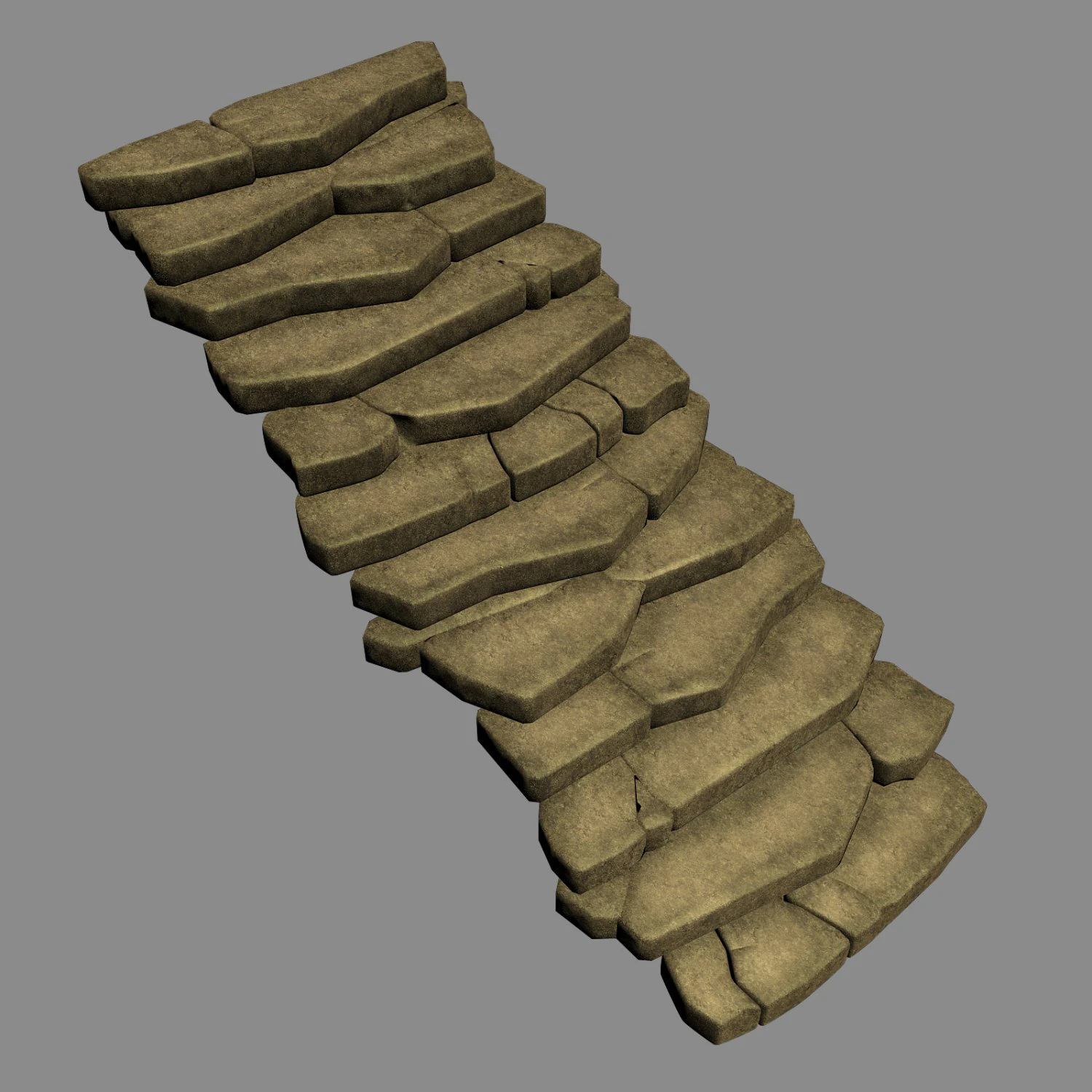 heyang suburbs - stairs - stone ladder 01 3D Model .c4d .max .obj .3ds .fbx .stl .blend 