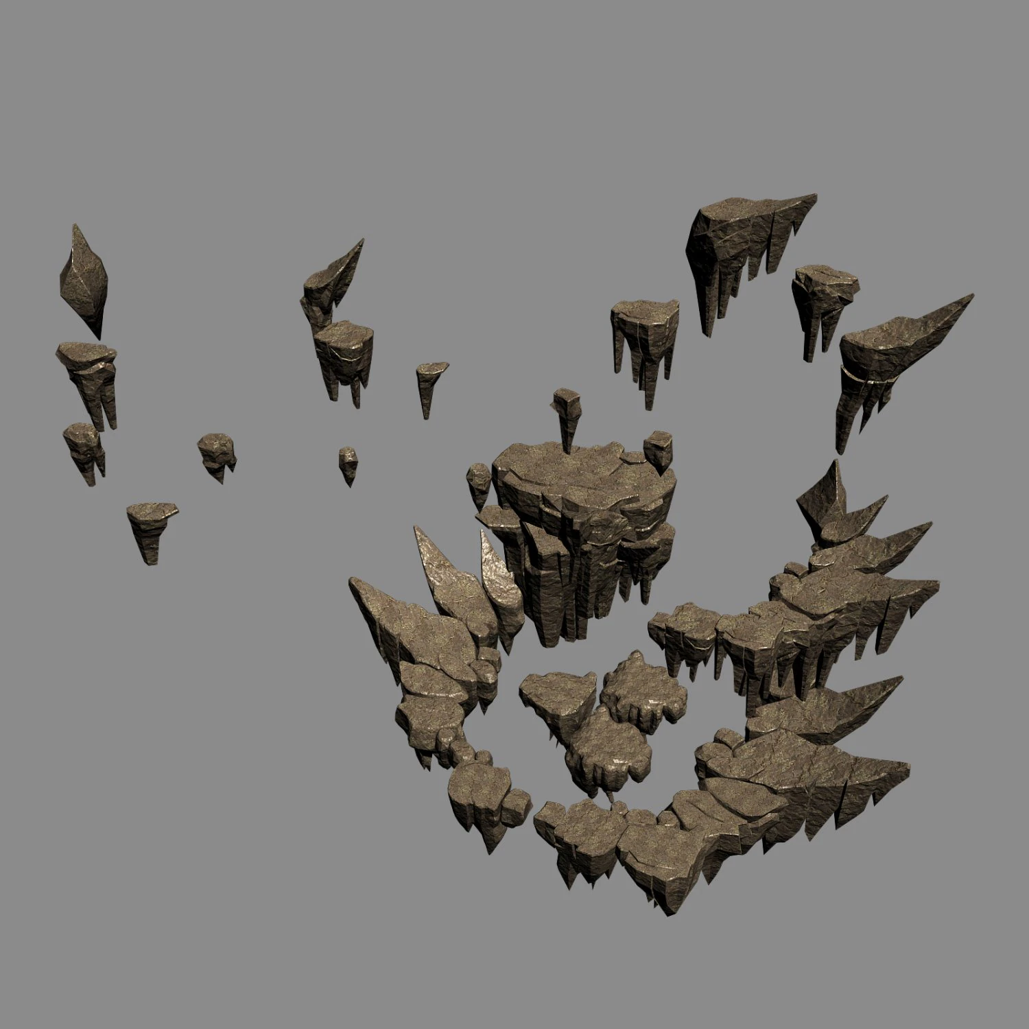 fox mountain secret cave - stone 01 3D Model .c4d .max .obj .3ds .fbx .stl .blend