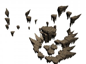 fox mountain secret cave - stone 01 Modello 3D