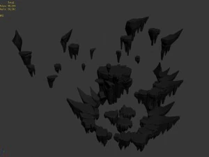 fox mountain secret cave - stone 01 3D Model
