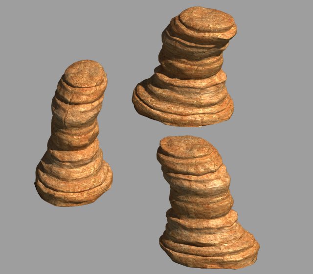 desert - mountain - wind stone 01 3D 모델 .c4d .max .obj .3ds .fbx .stl .blend 