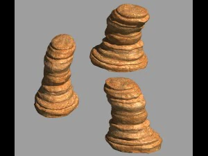 пустыня &ndash; гора &ndash; камень ветра 01 3D Модель