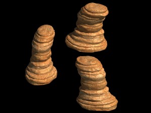 desert - mountain - wind stone 01 3D 모델