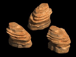 desert - mountain - wind stone 02 3D मॉडल