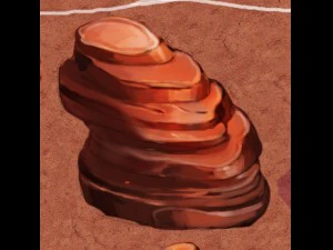 desert - mountain - wind stone 02 3D Model