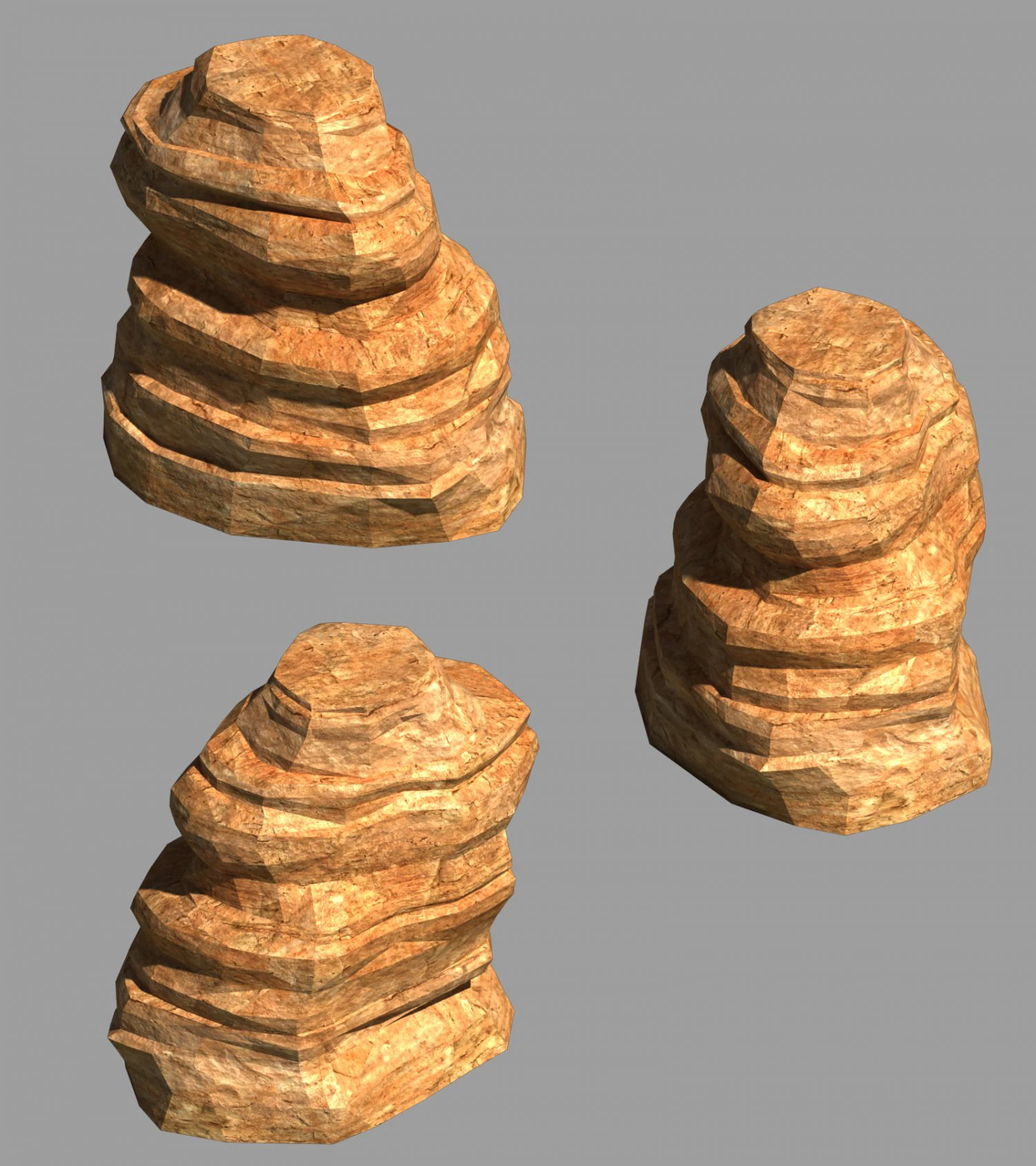 desert - mountain - wind stone 03 3D Model .c4d .max .obj .3ds .fbx .stl .blend 