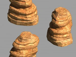 desierto - monta&ntilde;a - piedra del viento 03 Modelo 3D