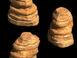 desert - mountain - wind stone 03 3D Model