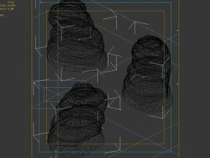 desert - mountain - wind stone 03 3D Model