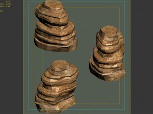 desert - mountain - wind stone 03 Modelo 3D