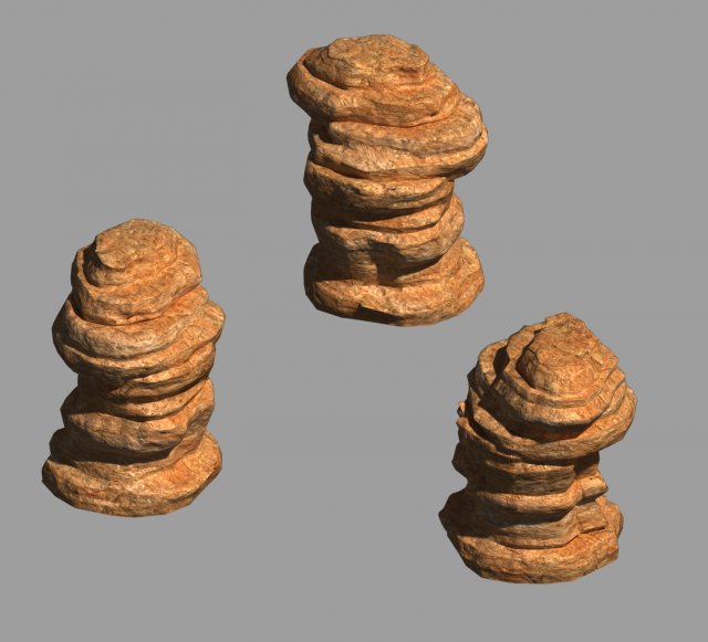 desert - mountain - wind stone 04 3D 모델 .c4d .max .obj .3ds .fbx .stl .blend 