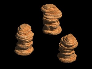 desert - mountain - wind stone 04 3D 모델