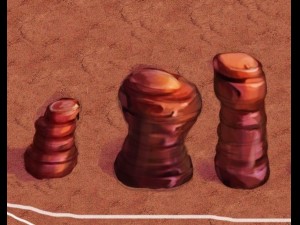 desert - mountain - wind stone 05 Modello 3D