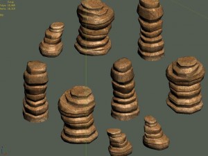 desert - mountain - wind stone 05 Modello 3D