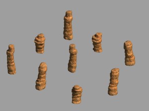 desert - mountain - wind stone 06 Modello 3D