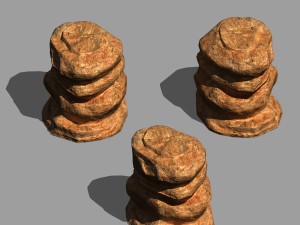 desert - mountain - wind stone 07 3D Model