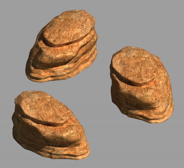 desert - mountain - wind stone 08 3D Модель .c4d .max .obj .3ds .fbx .stl .blend 