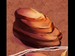 desert - mountain - wind stone 08 3D Model