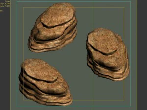 desert - mountain - wind stone 08 3D Model