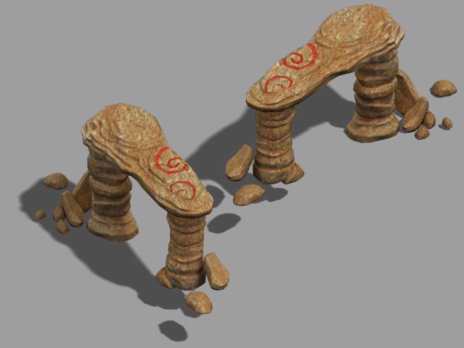 desert - mountain - wind stone 09 3D Model .c4d .max .obj .3ds .fbx .stl .blend 