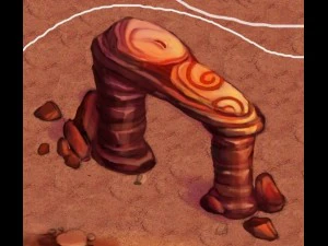 desert - mountain - wind stone 09 3D Model