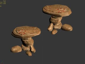 desert - mountain - wind stone 10 3D Model