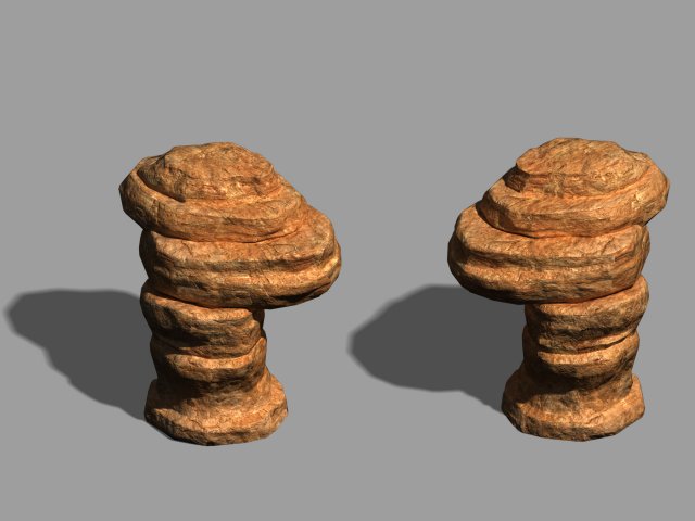 desert - mountain - wind stone 11 3D Модель .c4d .max .obj .3ds .fbx .stl .blend 