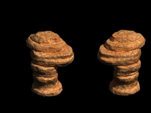 desert - mountain - wind stone 11 3D Модель