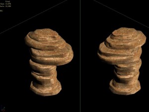 desert - mountain - wind stone 11 3D Модель
