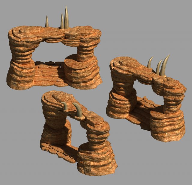 desert - mountain - wind stone 12 Modèle 3D .c4d .max .obj .3ds .fbx .stl .blend 