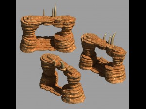 desert - mountain - wind stone 12 3D Модель