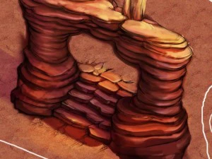 desert - mountain - wind stone 12 3D Model