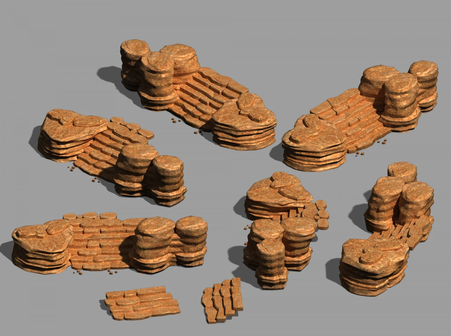 desert - mountain - wind stone 14 3D Model .c4d .max .obj .3ds .fbx .stl .blend 