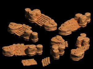 desert - mountain - wind stone 14 3D 모델
