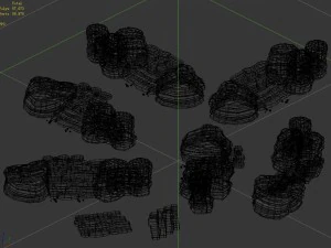 desert - mountain - wind stone 14 3D Model