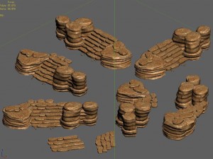 desert - mountain - wind stone 14 3D 모델