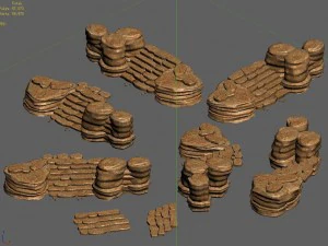 desert - mountain - wind stone 14 3D Model