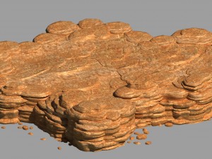 desert - mountain - wind stone 16 Modello 3D