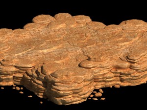desert - mountain - wind stone 16 Model 3D