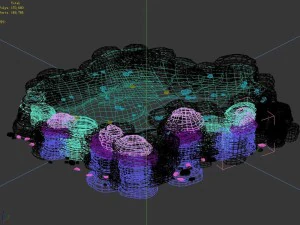 desert - mountain - wind stone 16 3D Model