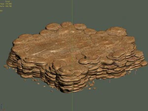 desert - mountain - wind stone 16 3D Model