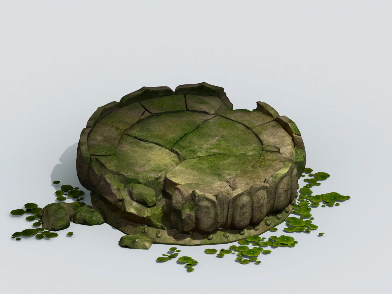 kasyapa buddha - lotus block 01 3D Model .c4d .max .obj .3ds .fbx .stl .blend 