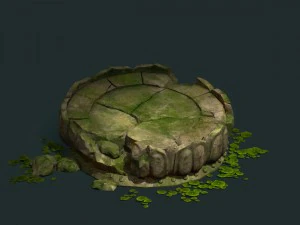 kasyapa buddha - lotus block 01 3D Model