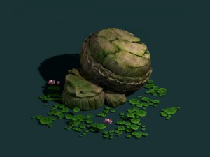 kasyapa buddha - lotus block 03 3D Model