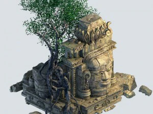 kasyapa buddha - patung buddha 02 Model 3D