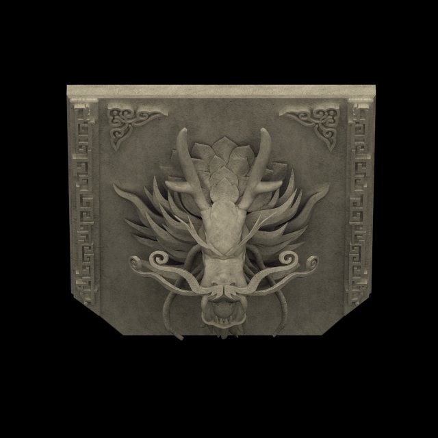 building components - dragon sculpture 03 3D Model .c4d .max .obj .3ds .fbx .stl .blend 