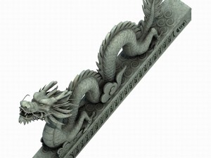 building construction - dragon - stone sculpture 03 3D Model