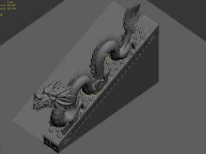 building construction - dragon - stone sculpture 03 3D Model