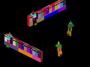 building accessories - wall - fence - floor Modèle 3D